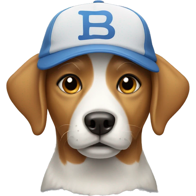 dog wearing cap emoji