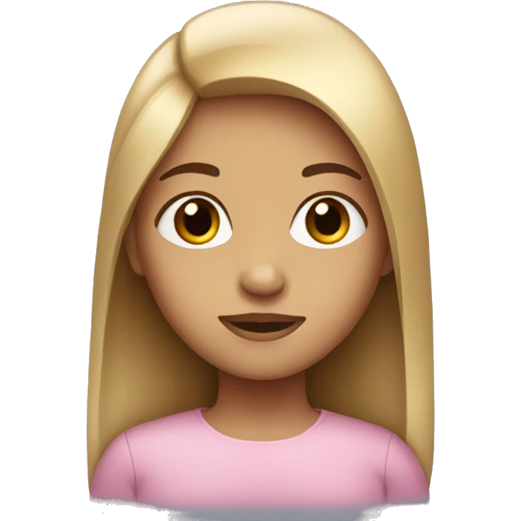 Girl with straightened hair emoji