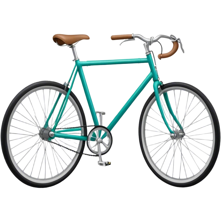 Teal bike single speed emoji