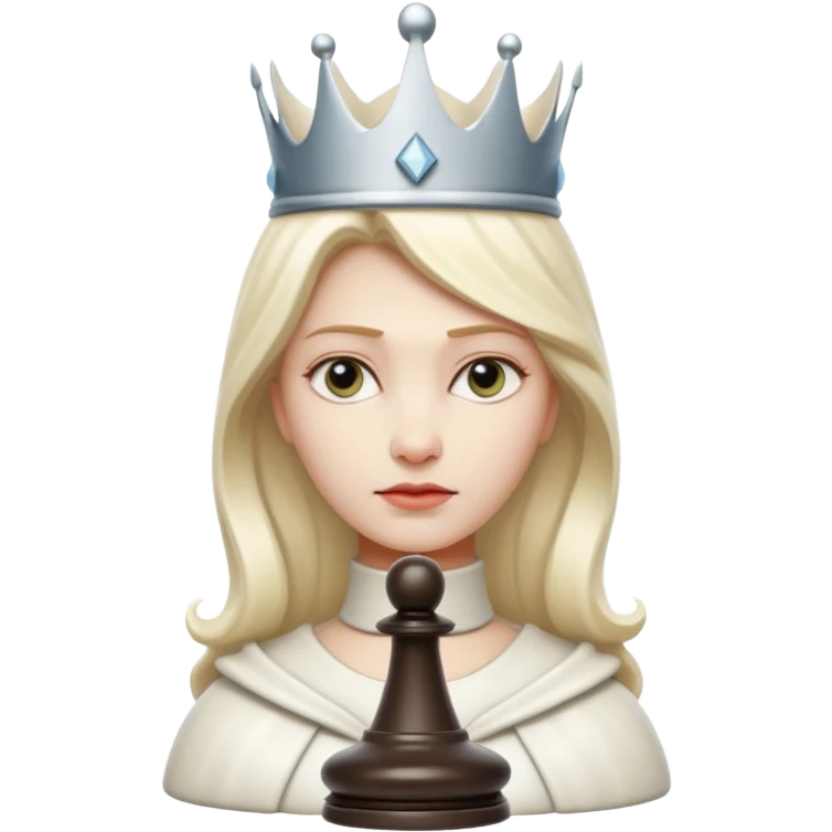 eco-hacktivist white queen chess piece emoji