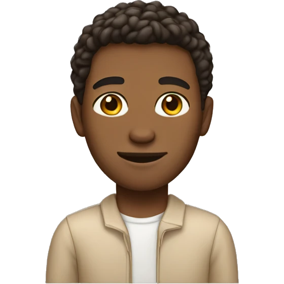 flesh-colored skin male high school student emoji