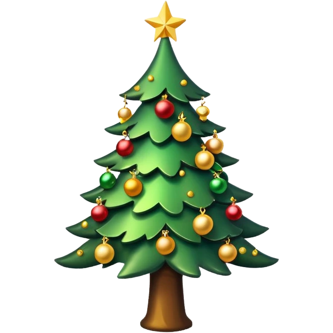 christmas tree with yellow warm glow liht emoji