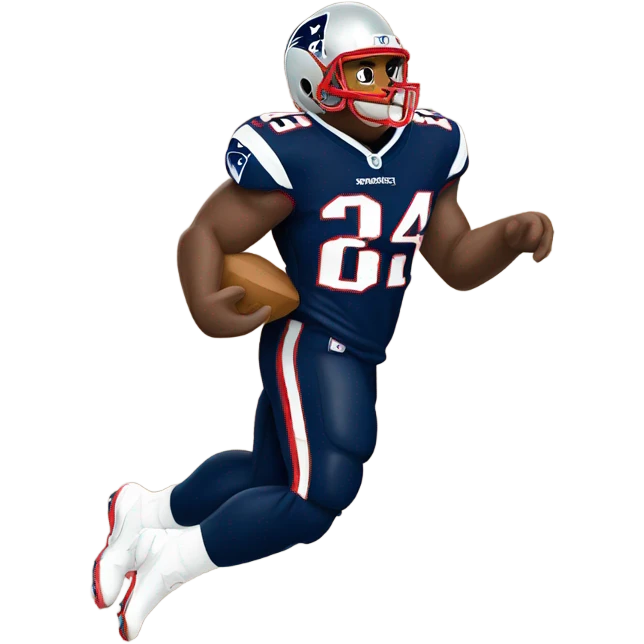 Patriots player gingerbread man emoji
