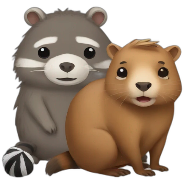 capybara and raccoon emoji