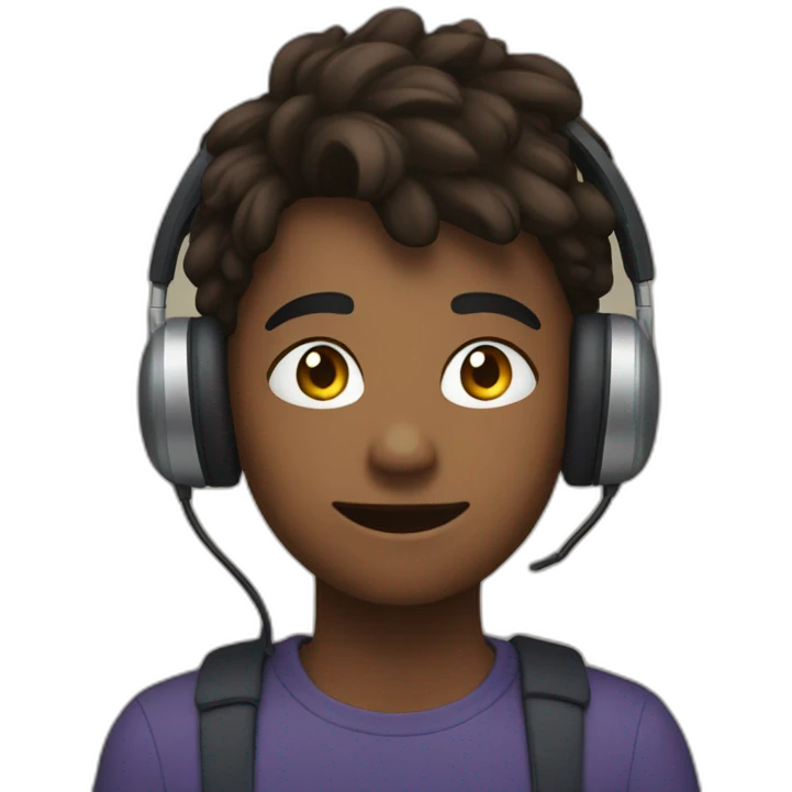 a teen in front of a computer with discord logo emoji