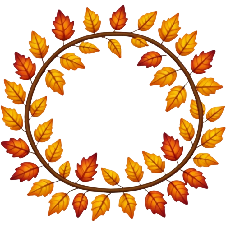 Fall leaf garland emoji