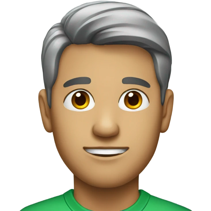 male portrait in green shirt emoji