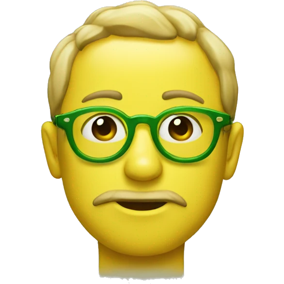 Emoji con gafas de limón  emoji