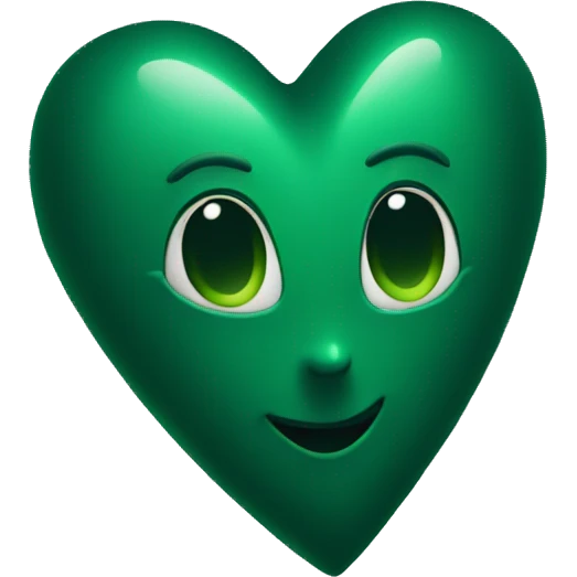 dark green love heart emoji