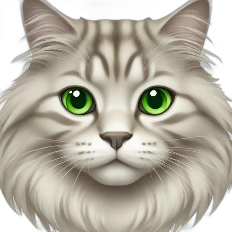 Siberian cat with green eyes emoji