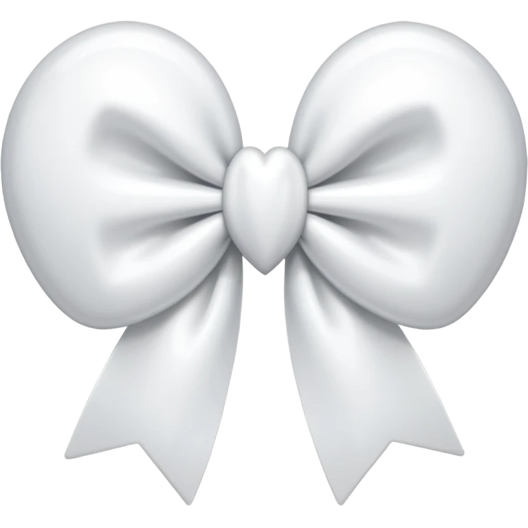 white heart with white bow emoji