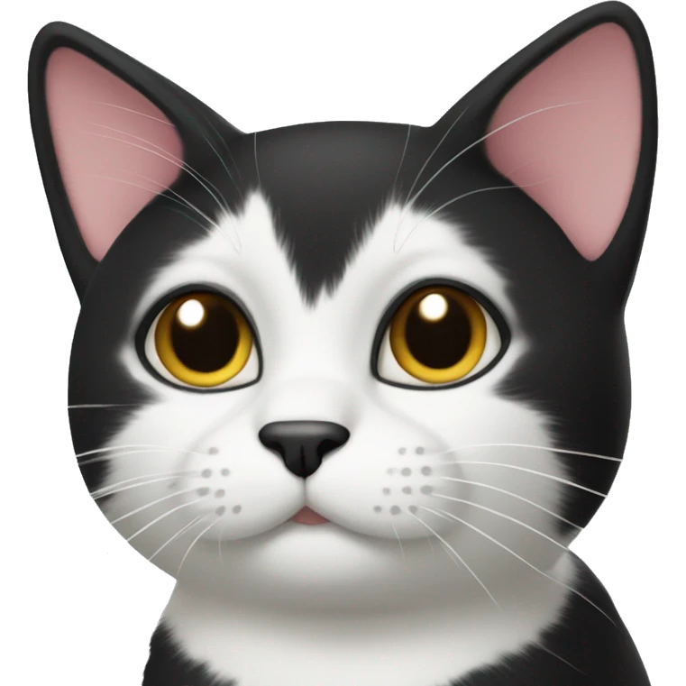 Black and white cat emoji
