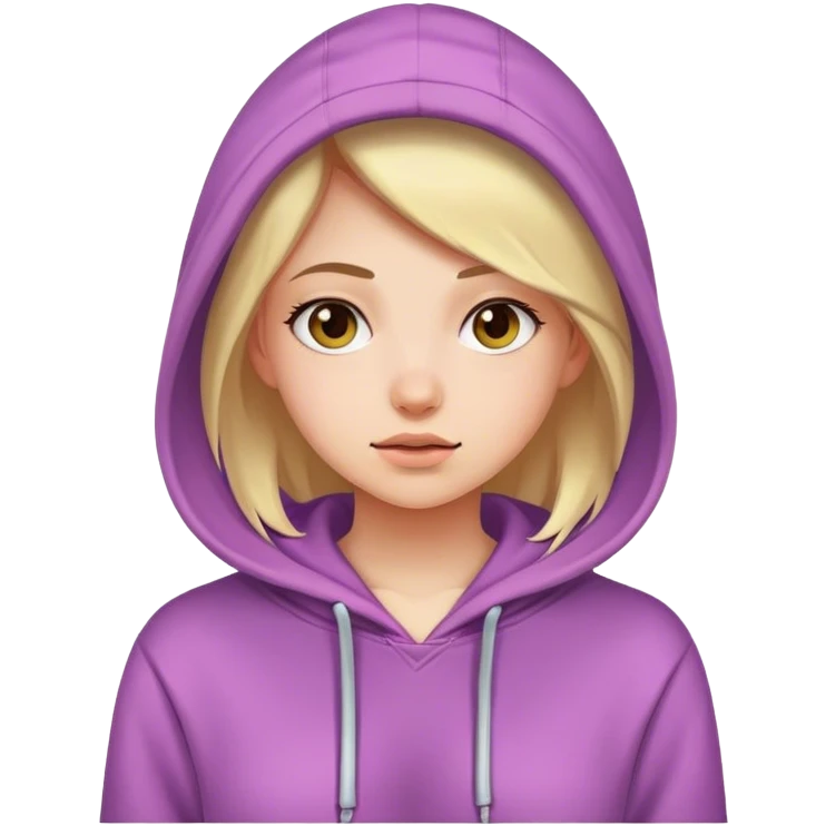 Girl wearing a hoodie  emoji