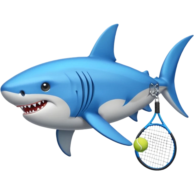 Tiburón con tenis azules  emoji