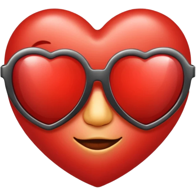 a heart with sunglasses emoji