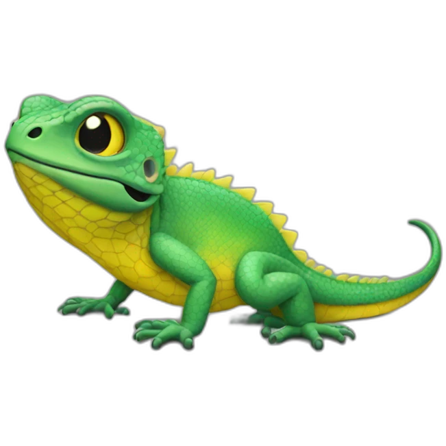 A yellow lizard emoji