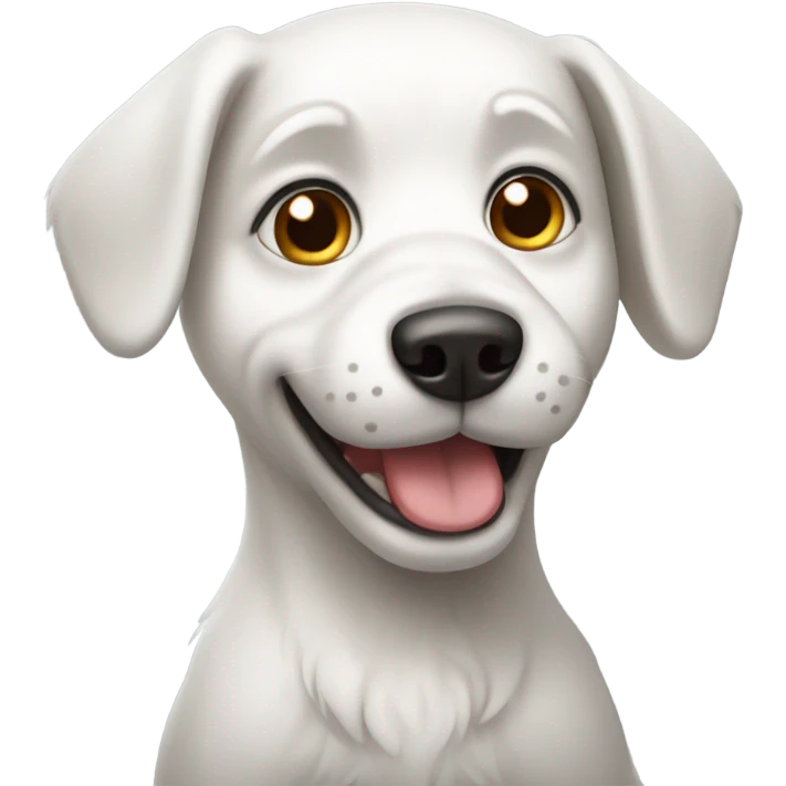 Little white dog trembling emoji
