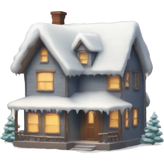 cozy winter house emoji