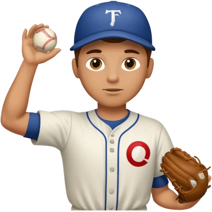 hacer el lanzamiento  de pelota jugador basebal emoji