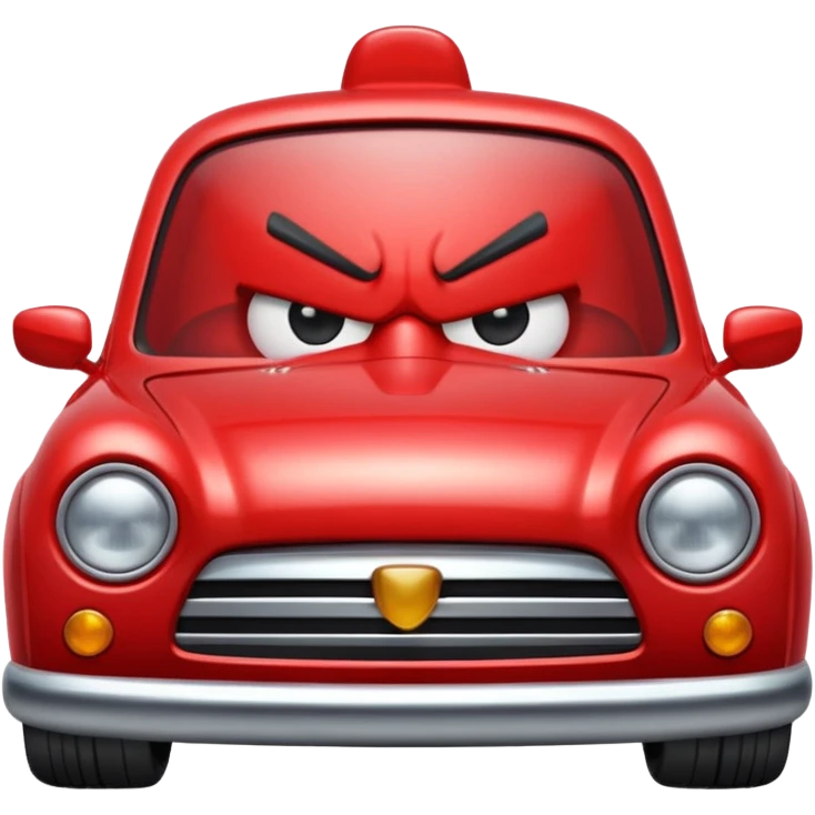 angry red car emoji