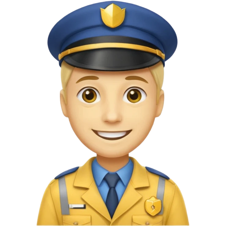 Faça um cara com rosto amarelo pegando uma do job emoji