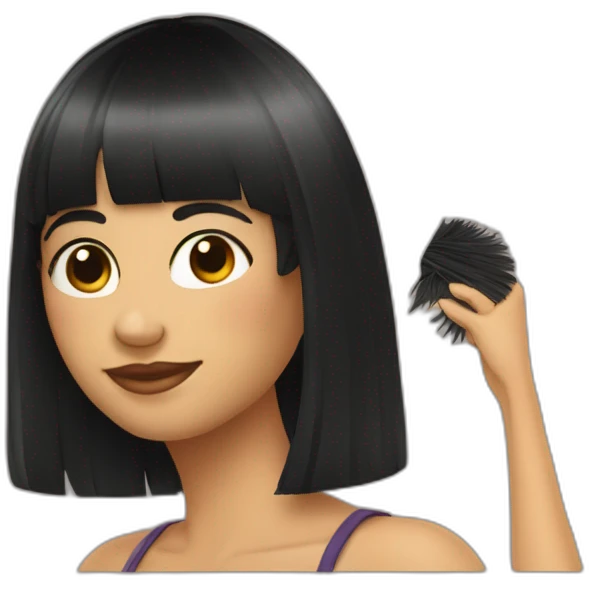 Morena con flequillo emoji