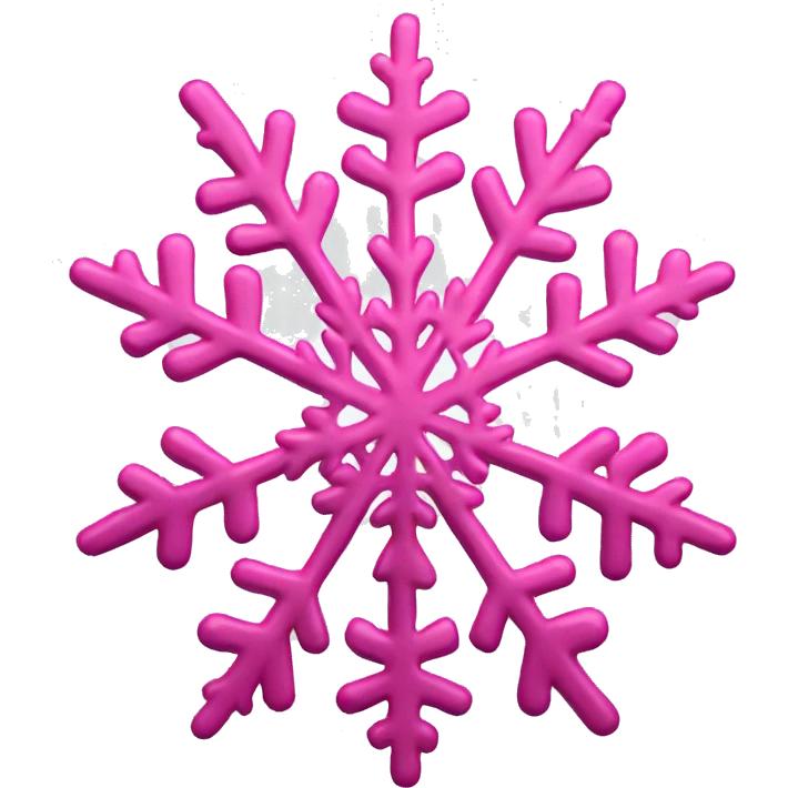 Pink snowflake emoji