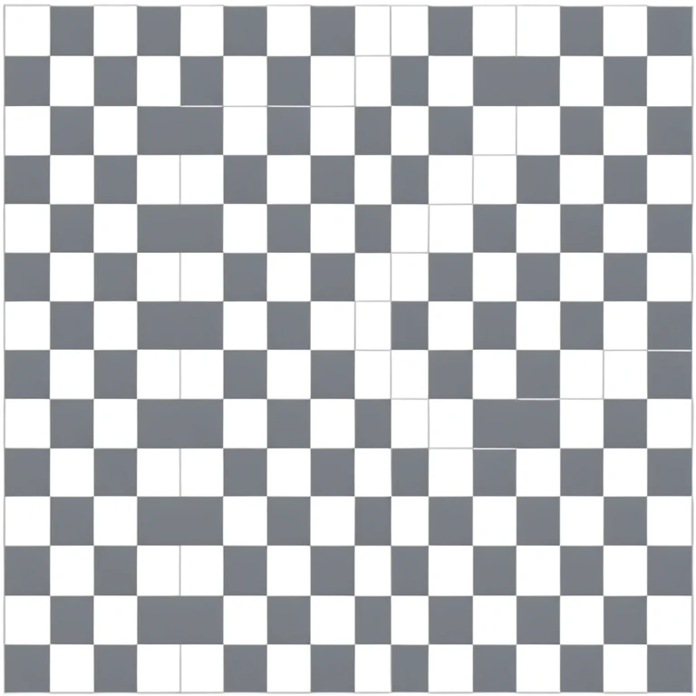 Gray and white checkered pattern, 8x8 grid, minimalist design, flat colors, no shadows emoji