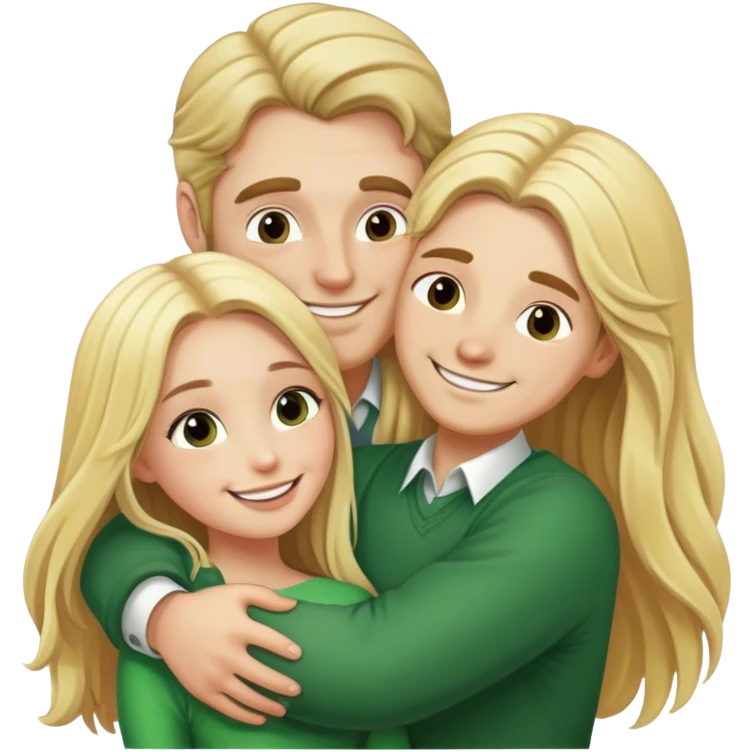 Irish guy hugging girl with long blonde hair emoji