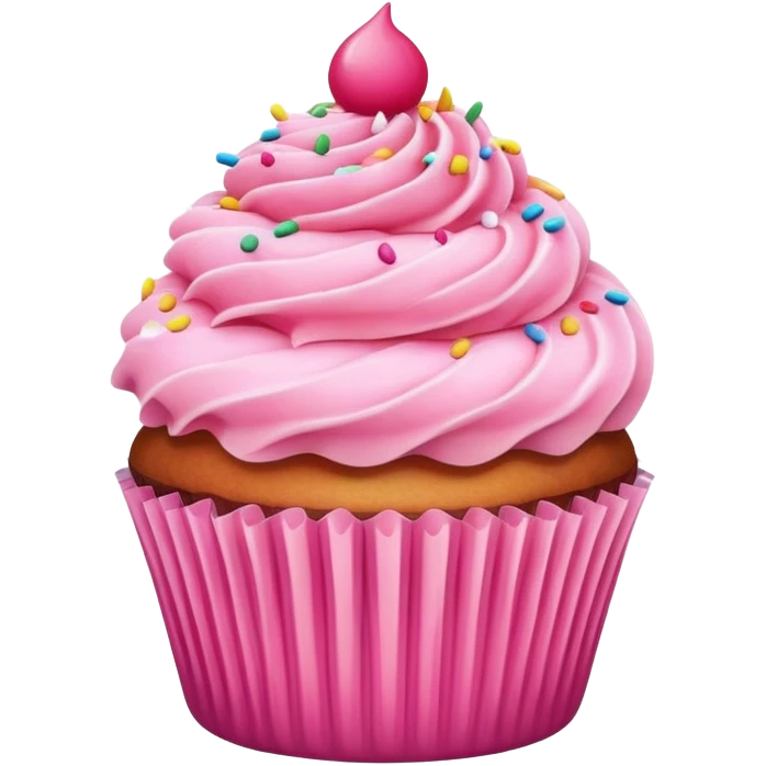 Cupcake with pink icing emoji