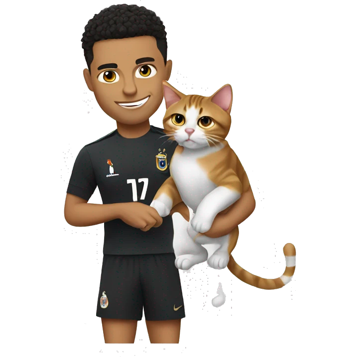 a cat with ronaldo emoji