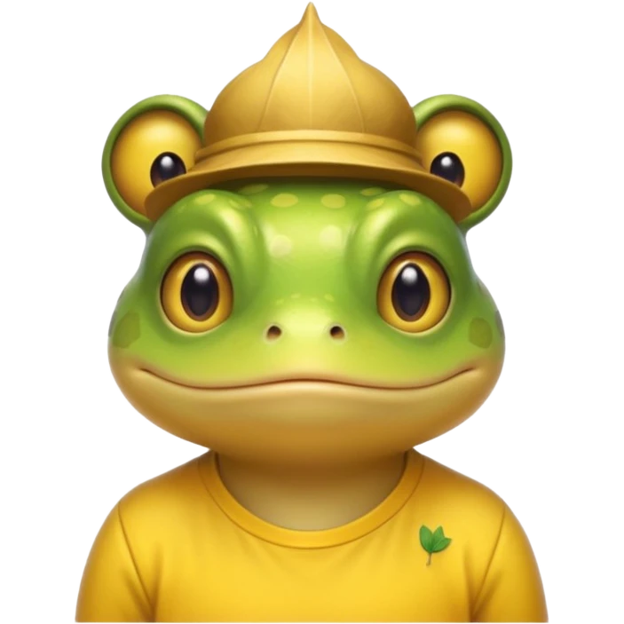 blonde frog with yellow shirt  emoji