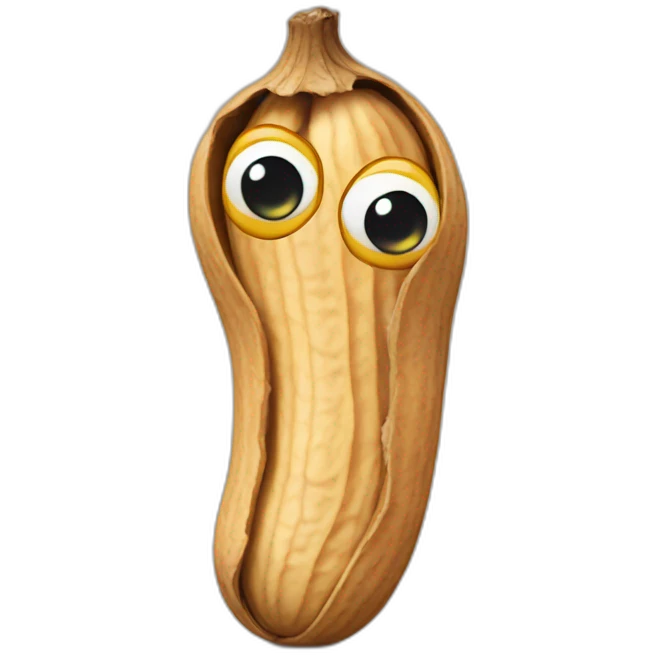 peanut with eyes and tattoos emoji
