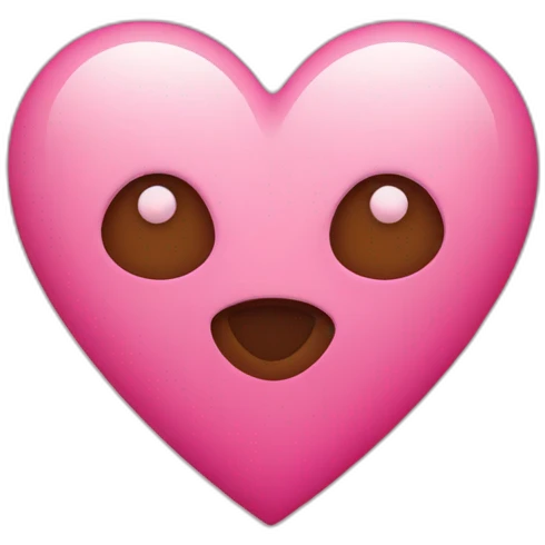 heart with pink and brown colours emoji