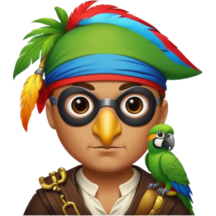 pirate and parrot emoji