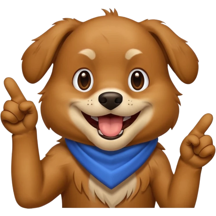dog pointing and laughing at you emoji