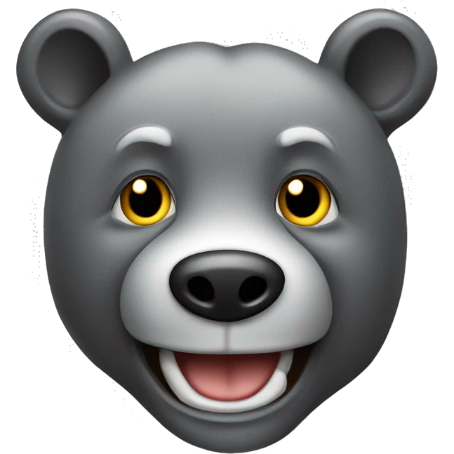 realistic-grey-bear-With-a-sly-grin  emoji