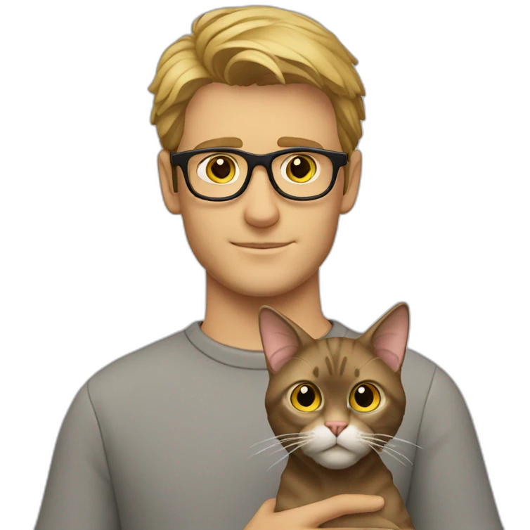 Stefan hoffmann glasses holding cat emoji