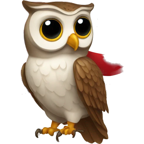 owl with Norwegian flag and beans emoji