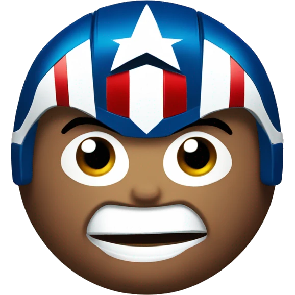 Captain America smiling head emoji