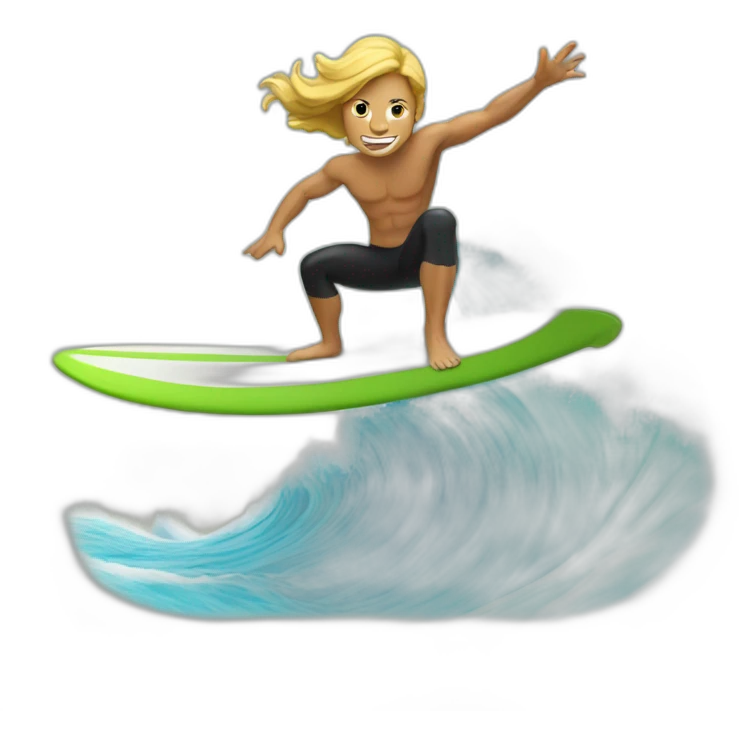 big wave surfer emoji