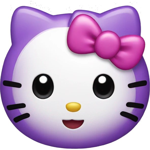 Purple hello kitty  emoji
