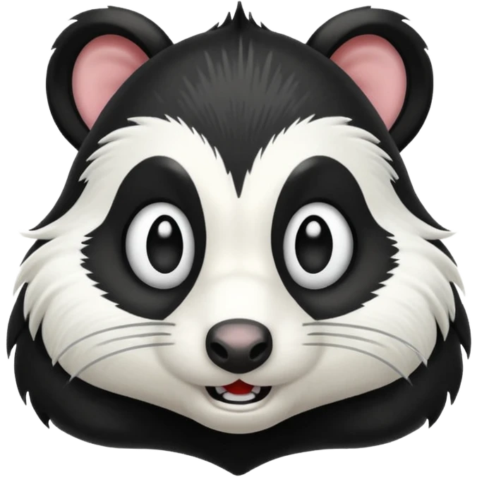 Skunk making a disgusted face  emoji