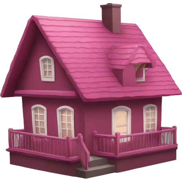 burgundy pink house emoji