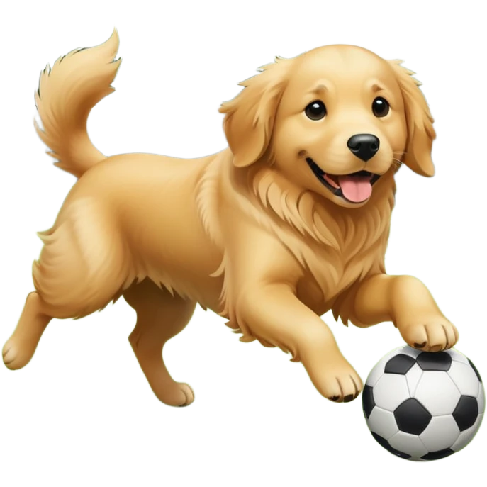 Dog playing football emoji