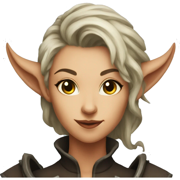 female Caucasian tiefling emoji