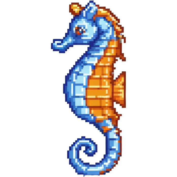 blue seahorse emoji