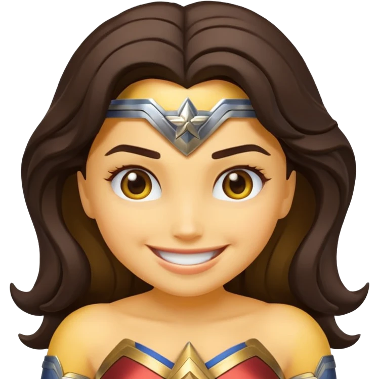 create a yellow emoji of woder woman emoji