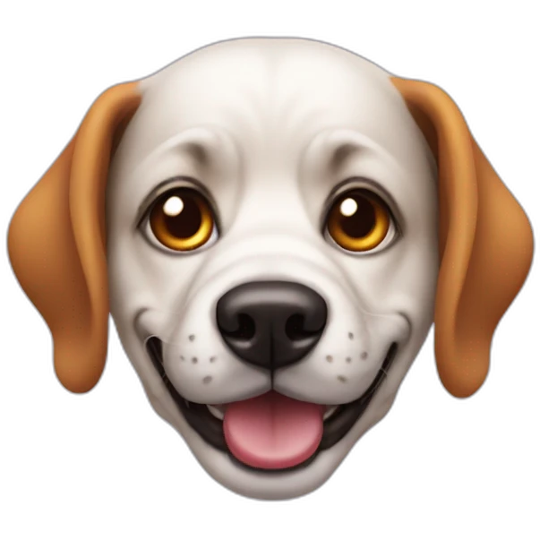 Dog with clown face emoji