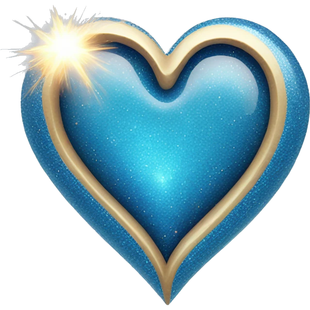 Blue heart with sparkles emoji